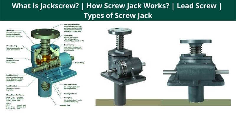 What Is Jackscrew How Screw Jack Works Lead Screw Types of Screw Jack